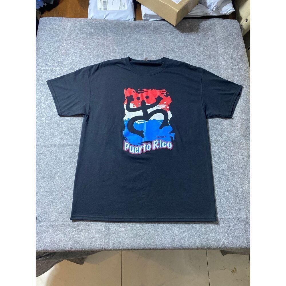 Puerto Rico Shirt Mens Extra Large Black Hispanic Boricua Coqui Tee